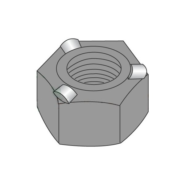 Newport Fasteners Hex Weld Nut, 1/4"-20, Steel, 0.5 in Wd, 0.198 in Ht, 1000 PK 662969 - main